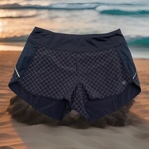 ATHLETA Trekkie Pull On SHORTS Blue Lightweight Stretch Women's Small